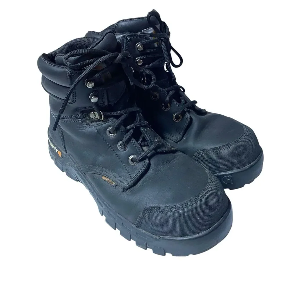 Carhartt Rugged Flex 6-Inch Waterproof Composite Toe Boots Mens 9 Black CMF6371